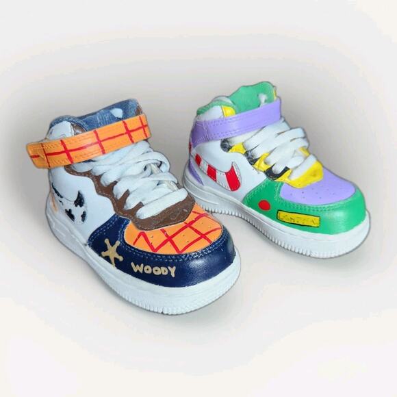 Toy Story AF1 Custom One of a Kind Toddler Nike Air Force One Size US 5C Read - Picture 3 of 8